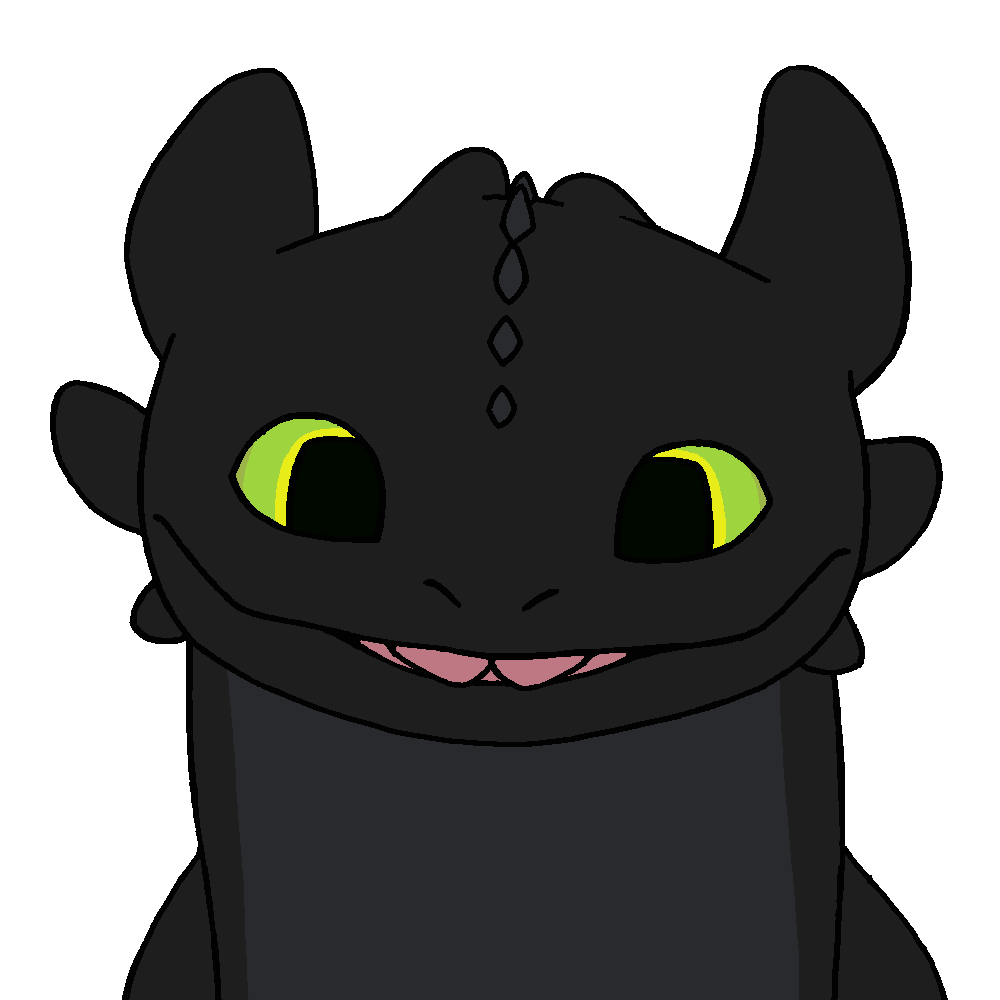 Base example Animated image of the dragon Toothless from How To Train Your Dragon licking the viewer